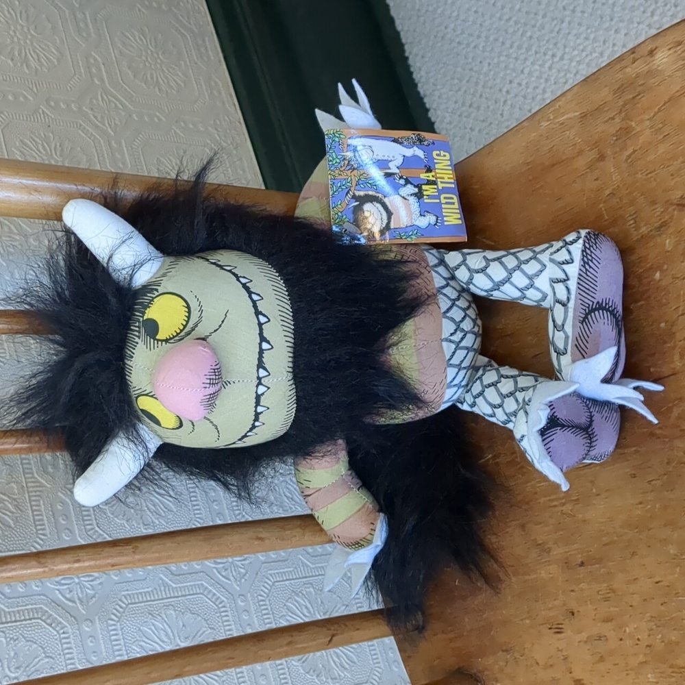 Vintage 1980 Where The Wild Things Are Moishe 14”Plush Monster Toy - Picture 1 of 14